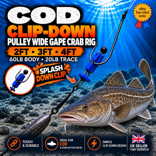 Sea rigs cod clip - clip, down