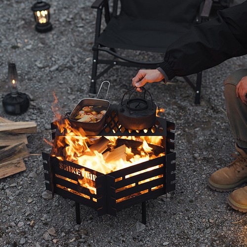 Foldable camping fire pit - camping,