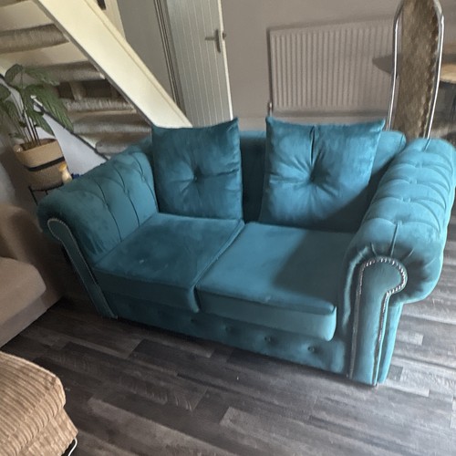 Scs green velvet seater sofa - velvet,