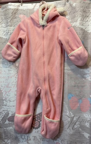 Columbia pink white fleece - white,