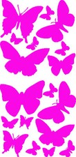 18 MIX BUTTERFLY'S CAR DECALS