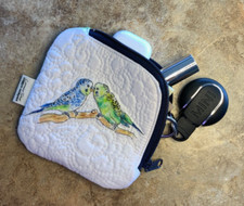 Budgies original art tropical