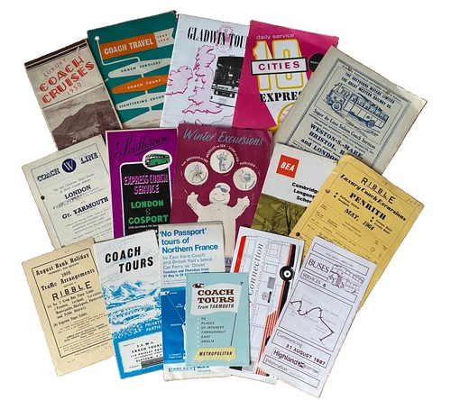 Vintage bus timetable bundle - bus,
