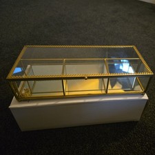Glass Jewellery Box with Gold