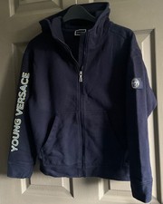 Versace Boys navy zipper