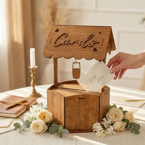 Wooden wishing well wedding - wishing,