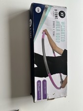 X Tone Fitness Weighted 1.2kg Hula Hoop Grey Pink 6 Clip Sections