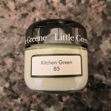 Little Greene sample tester pot paint Kitchen Green  85 