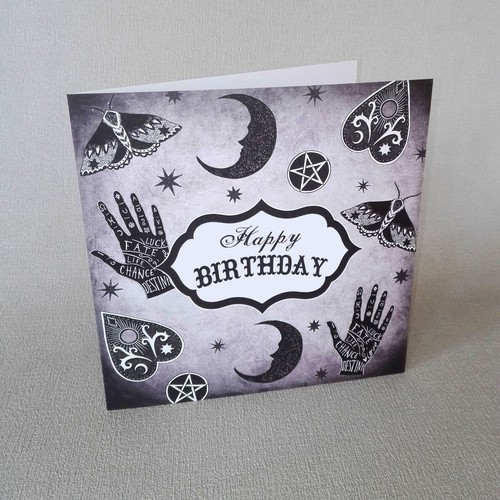 Mystical birthday card - card, witch
