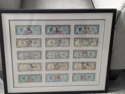 Disney dollars framed - dollars,