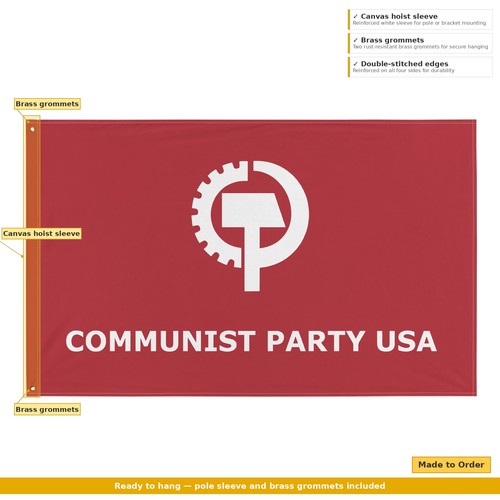 Cpusa flag 3x5 - 3x5, communist