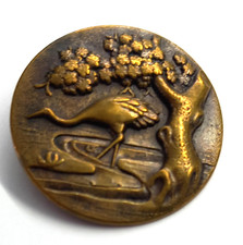 JAPANESE BRONZE SHAKUDO BUTTON