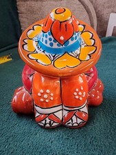 Mexican Pottery Sleeping Panchito Ornament Hand Painted