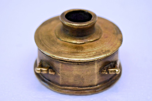 Vintage brass oil lamp - brass,
