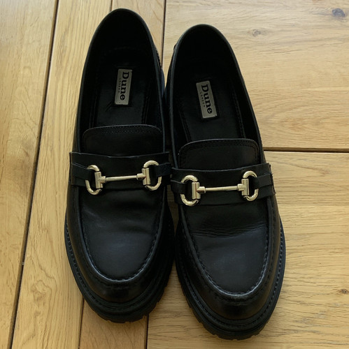 Dune london black leather - dune,