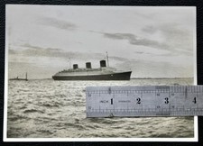 CGT FRENCH LINE SS NORMANDIE 7"X5" ORIGINAL UNPUBLISHED PHOTO OFF ISLE OF WIGHT