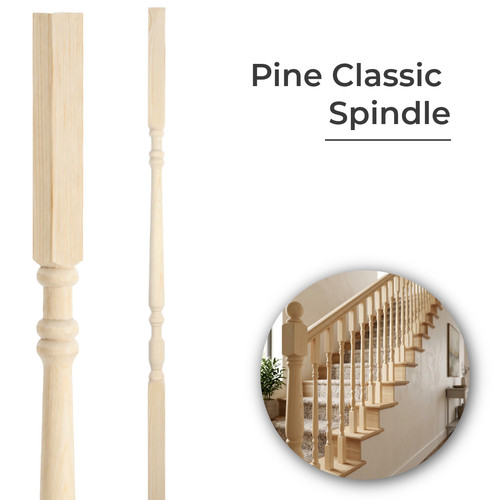 Pine classic stair spindles - classic,