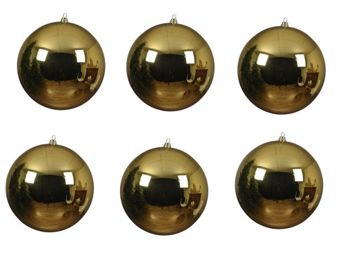 Extra large gold baubles 14cm - extra,