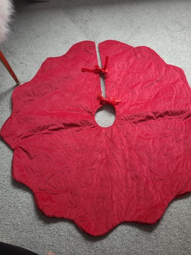 Beautiful red bow - red, velvet