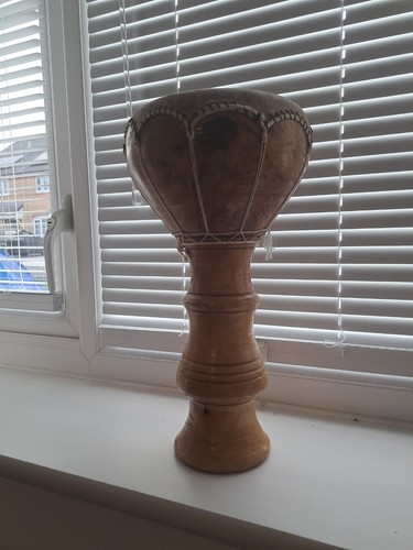 Vintage wooden djembe goblet - wooden,