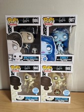 The Corpse Bride Funko Pop Bundle - Victor, Emily, Skeleton & Skeleton GITD