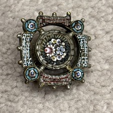 Vintage Italian Micro Mosaic Brooch