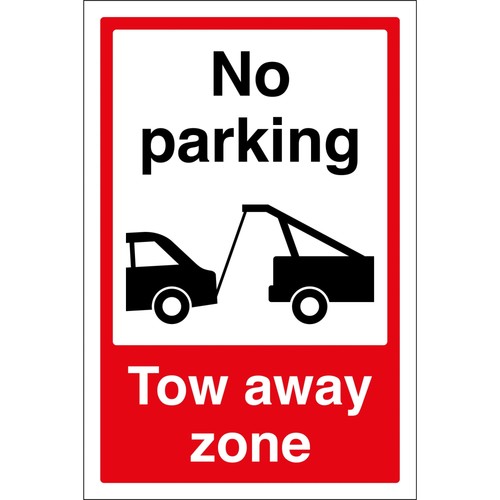 Parking tow away zone sign - no,