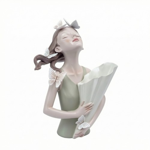 Bouquet girl sculpture - girl,