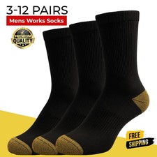 3-12 Pairs Mens Work Boot Socks Thick Heavy Duty Industrial Crew Socks UK 6-11