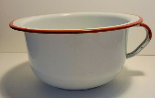 Enamel chamber pot - chamber,