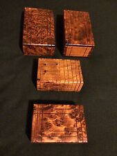 AFRICA MOROCCAN THUYA WOODEN HANDMADE MAGIC JEWELLERY BOX  GIFTS SET
