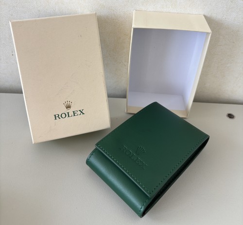 Rolex green leather watch - green,