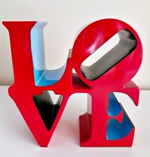 ROBERT INDIANA LOVE METAL SCULPTURE - BOXED & WITH CERTIFICATE OF AUTHENTICITY