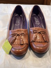 Hotter Tan Tassel Loafers Sz 6 New! 