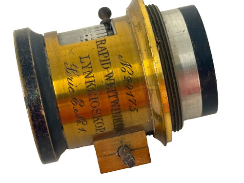 Antique brass lens - brass, lynkeioskop