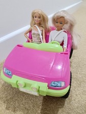 Vintage Barbie Jeep with 2