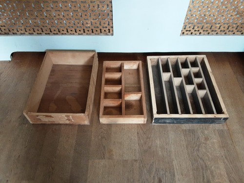 Wooden box x - box, sectioned
