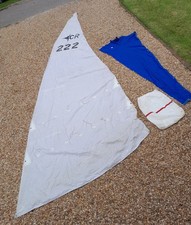 Yacht mainsail with cover and bag