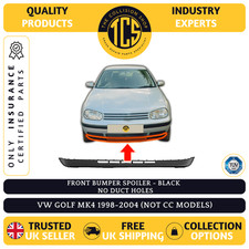 VW GOLF MK4 1998-2004 FRONT BUMPER SPOILER BLACK (NOT CC MODELS) - NO DUCT HOLES