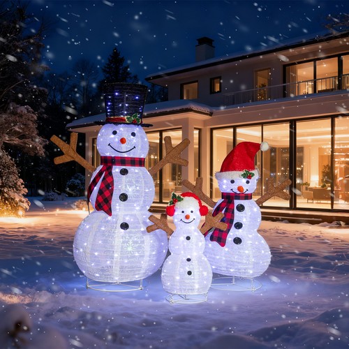 Set lighted snowman - set, 3