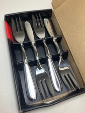 Alessi Boxed 4 piece Pastry fork set (Nuovo Milano) Exc. Cond. old unused stock.
