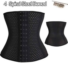 Women Ladies Black Overbust