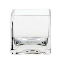 GLASS DESIGNER CUBE VASE 10x10x10cm OASIS FLORAL FLORISTRY CORPORATE SKU GLA3000