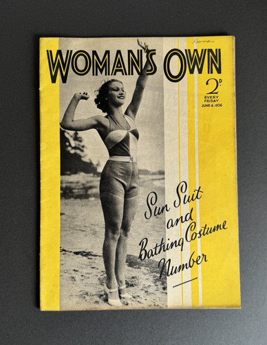 Woman own vintage magazine - vintage,
