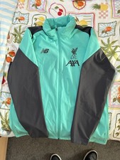 Liverpool FC New Balance Black/Green light Rain Jacket.  Looks new/no Tags. XL.