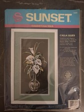 Vintage Sunset Counted Cross