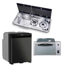 Dometic NRX50 Fridge, Smev 555 Grill, 9722 Hob & Sink (Sink on Left) Bundle