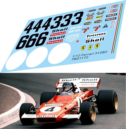 Decals for ferrari 312 b2 - ferrari,