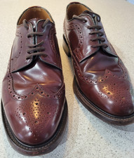 Loake Royal Long Wing oxblood all Leather Derby Brogue Shoes Mens 11, 803 last