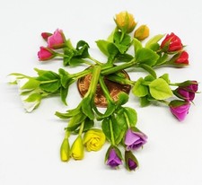 Dolls House Bunch Of 3 Roses Flowers 1:12 Scale Miniature Garden ML tumdee